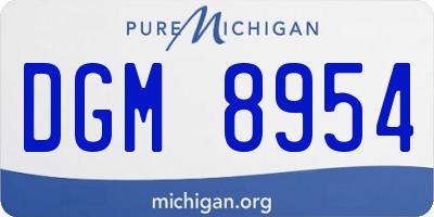 MI license plate DGM8954