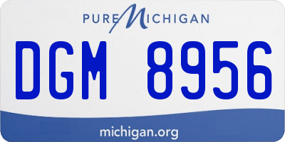 MI license plate DGM8956