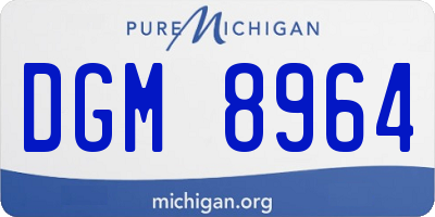 MI license plate DGM8964