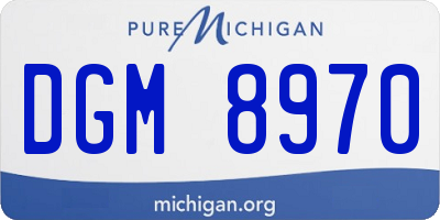 MI license plate DGM8970