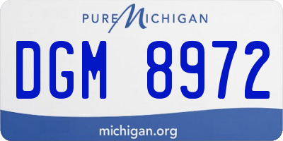 MI license plate DGM8972