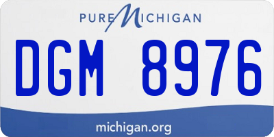 MI license plate DGM8976