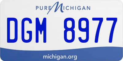 MI license plate DGM8977
