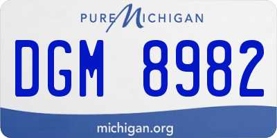 MI license plate DGM8982