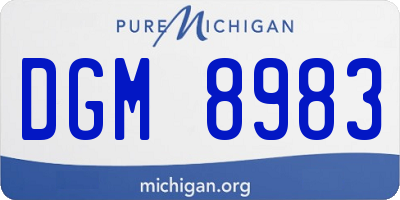 MI license plate DGM8983