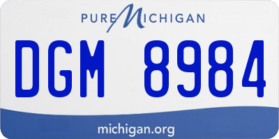 MI license plate DGM8984