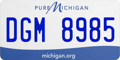 MI license plate DGM8985