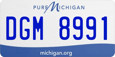 MI license plate DGM8991