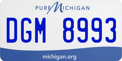 MI license plate DGM8993