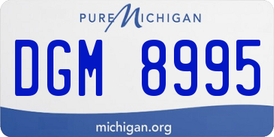 MI license plate DGM8995