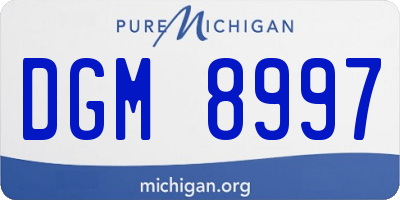MI license plate DGM8997