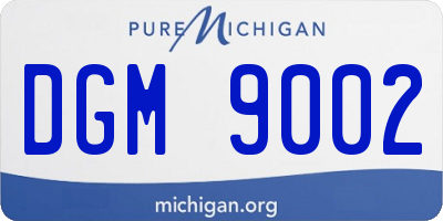 MI license plate DGM9002