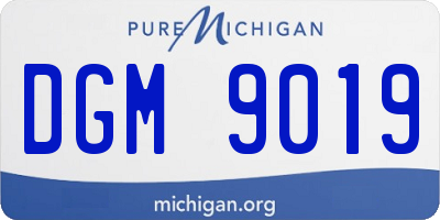 MI license plate DGM9019