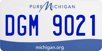MI license plate DGM9021