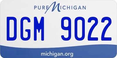 MI license plate DGM9022