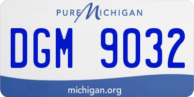 MI license plate DGM9032