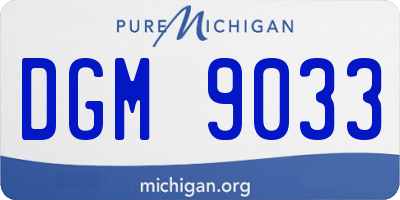MI license plate DGM9033