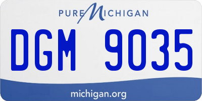 MI license plate DGM9035