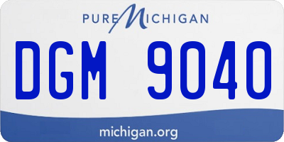 MI license plate DGM9040