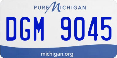 MI license plate DGM9045
