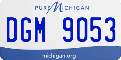 MI license plate DGM9053