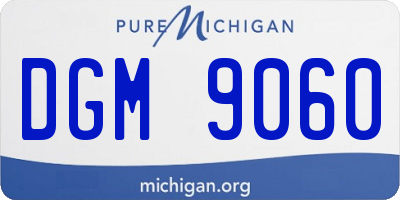 MI license plate DGM9060