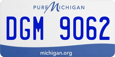 MI license plate DGM9062