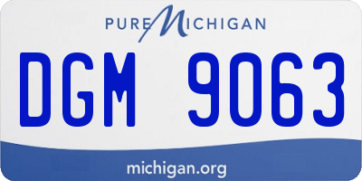 MI license plate DGM9063