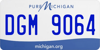 MI license plate DGM9064