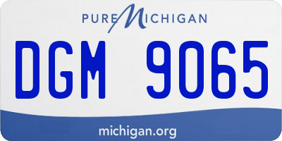 MI license plate DGM9065
