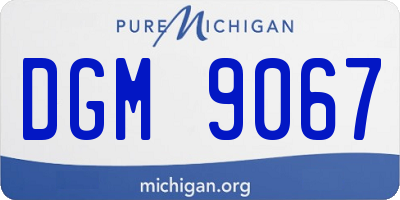 MI license plate DGM9067