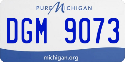 MI license plate DGM9073