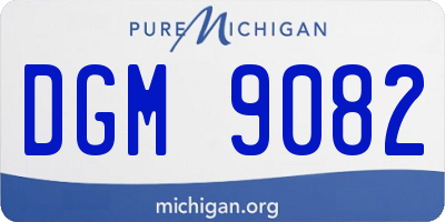 MI license plate DGM9082