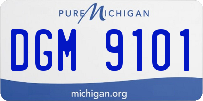 MI license plate DGM9101