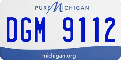 MI license plate DGM9112