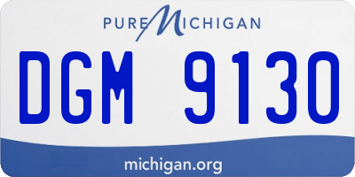 MI license plate DGM9130