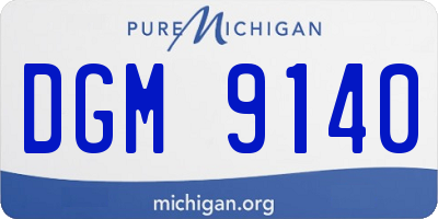MI license plate DGM9140