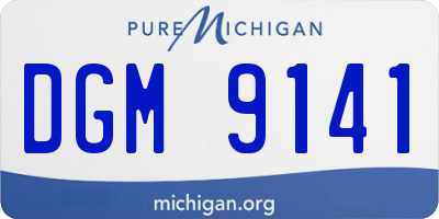 MI license plate DGM9141