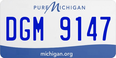 MI license plate DGM9147