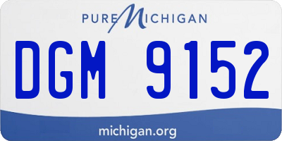 MI license plate DGM9152