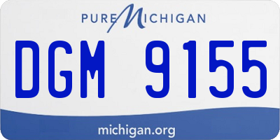 MI license plate DGM9155