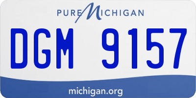 MI license plate DGM9157
