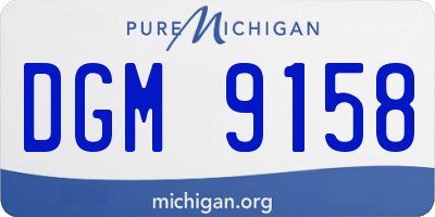 MI license plate DGM9158