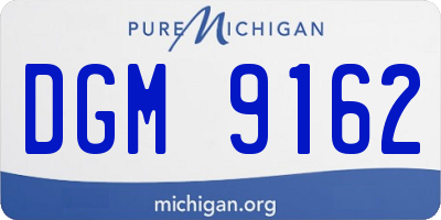 MI license plate DGM9162