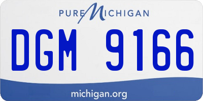 MI license plate DGM9166