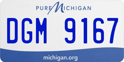 MI license plate DGM9167