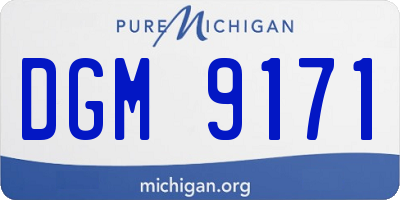 MI license plate DGM9171