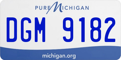 MI license plate DGM9182