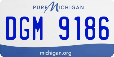 MI license plate DGM9186