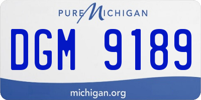 MI license plate DGM9189